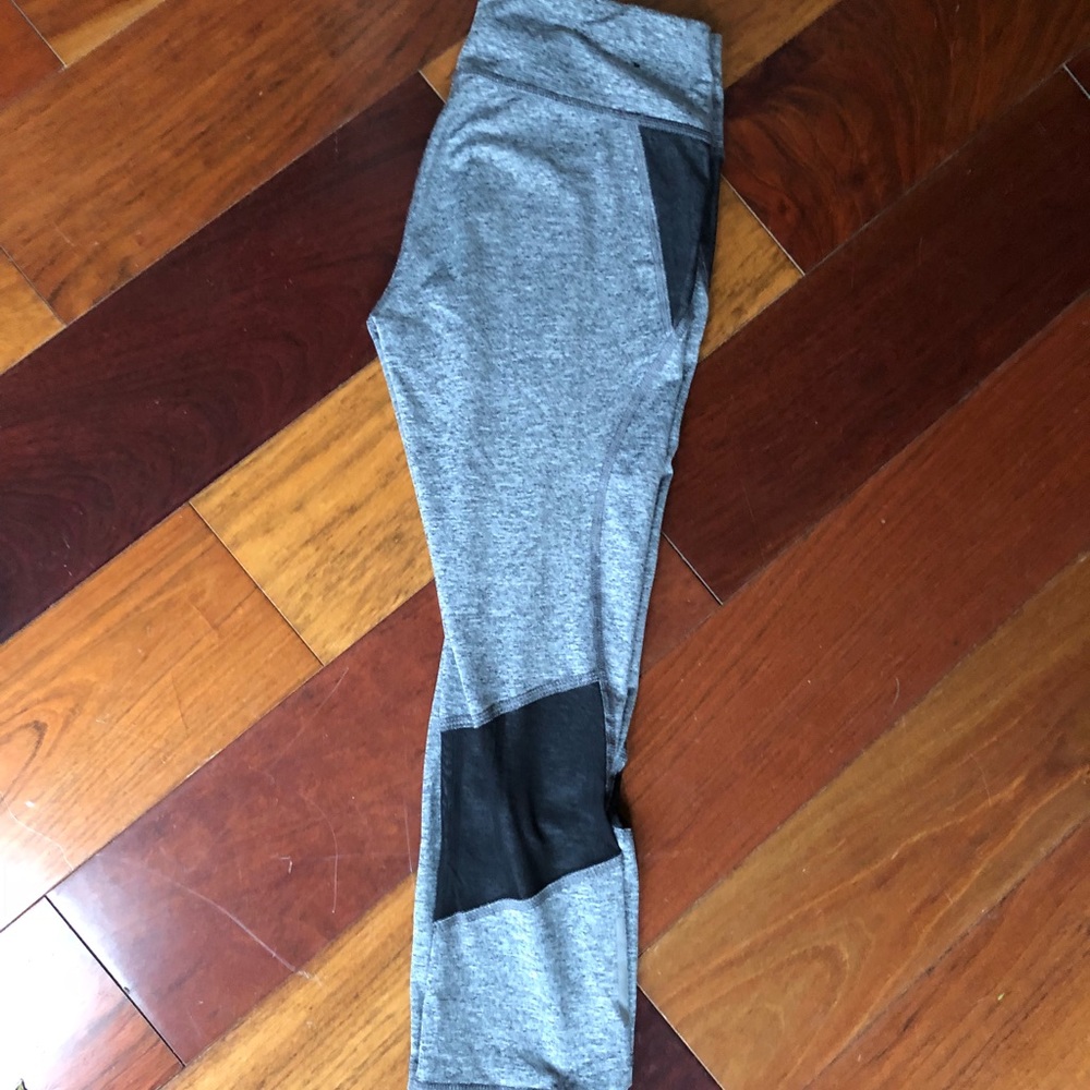 Gray mesh leggings